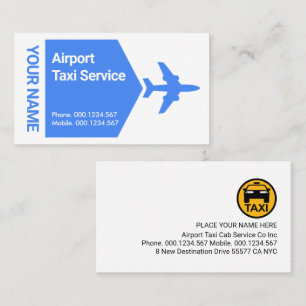 Airplane Taxi Taking Off Business Card