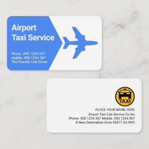 Airplane Taxi Taking Off Business Card