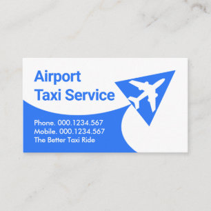 Airplane Taxi Taking Off Skies Business Card