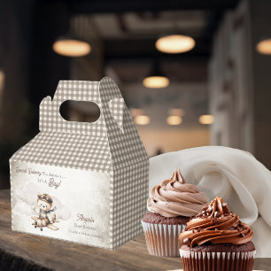 Airplane Teddy Bear Special Delivery Baby Shower Favor Box