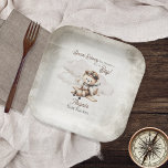 Airplane Teddy Bear Special Delivery Baby Shower Paper Plate<br><div class="desc">Introducing our "Special Delivery Via Airmail . . . It's A Boy!" design, where timeless charm meets modern elegance in a celebration of new beginnings. Awash in neutral-toned greys and browns, gracefully blended into greige, this design exudes sophistication while evoking a sense of nostalgia that's sure to captivate both guests...</div>