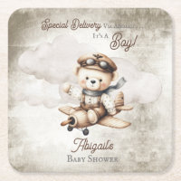 Airplane Teddy Bear Special Delivery Baby Shower