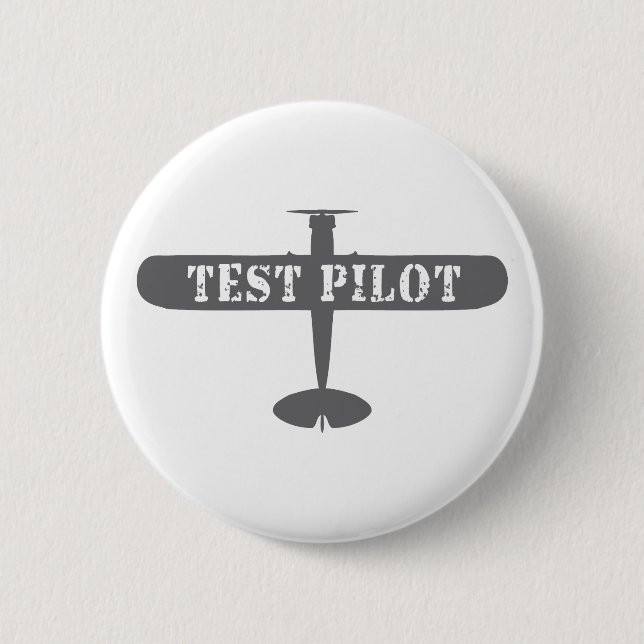 Airplane & Test Pilot 2 Inch Round Button (Front)