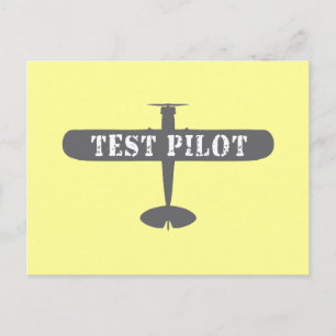 Airplane & Test Pilot Postcard
