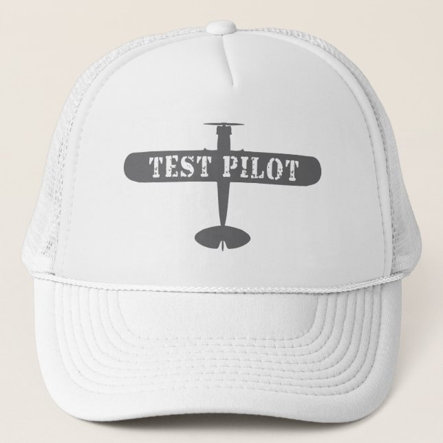 Airplane & Test Pilot Trucker Hat (Front)