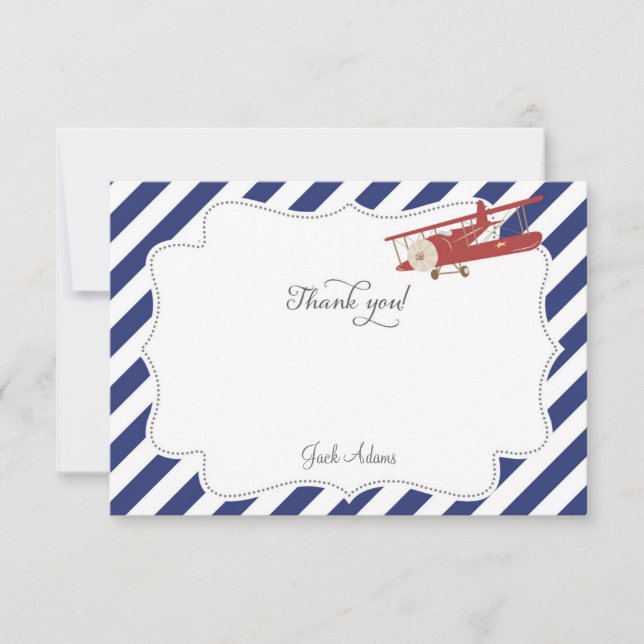 Airplane Thank You Card (Front)
