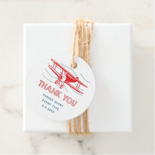 Airplane Thank you Favour Tags