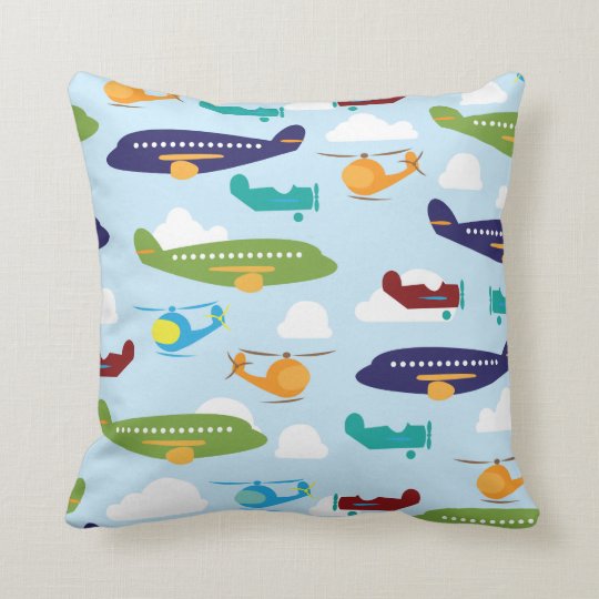 Airplane Theme Kids Room Decor Throw Pillows Zazzle Ca