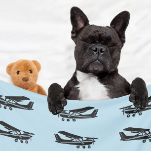 Airplane Travel Blue Baby Shower Gift, Aviation Fleece Blanket