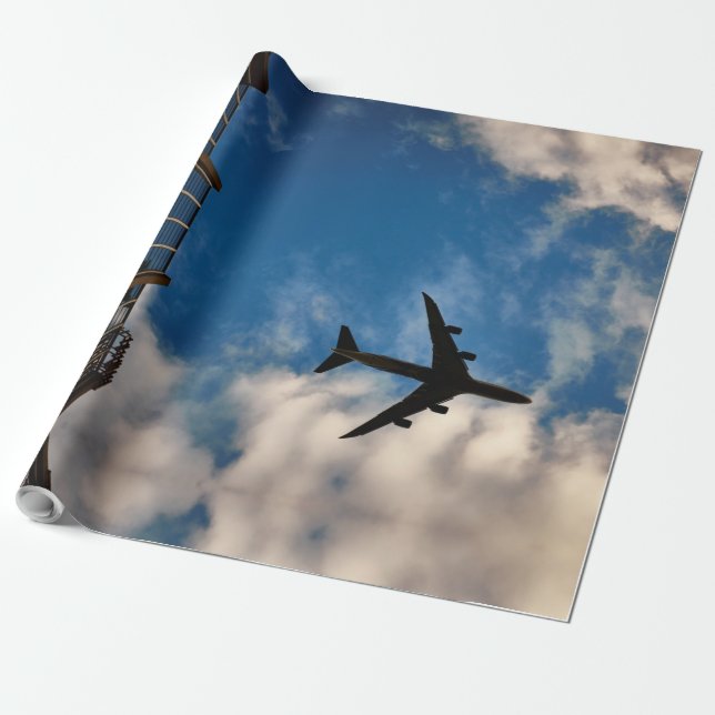 airplane travel wrapping paper (Unrolled)