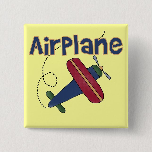 Airplane Tshirts and Gifts 2 Inch Square Button (Front)