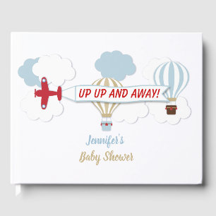 Airplane/ Up Up And Away! Baby Shower Guest Book