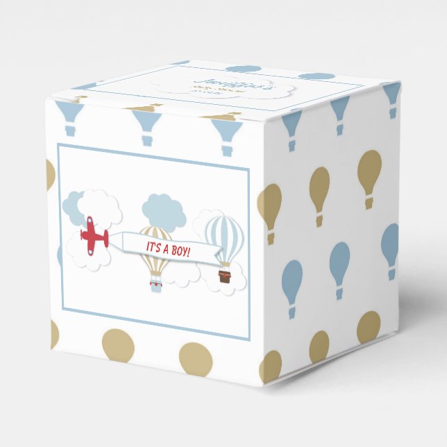 Airplane/ Up Up And Away! Favour Box (Front Side)