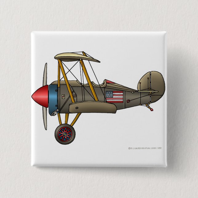 Airplane Vintage Biplane Pins (Front)