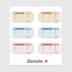 Airplane Vintage Travel Ticket Label Bujo Planner 