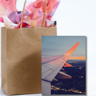 Airplane window Sunrise horizon Aviation  Postcard