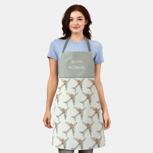 Airplane world map custom name apron