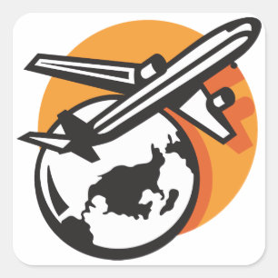 Airplane World Travel Stickers
