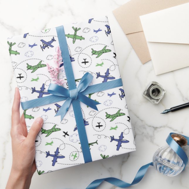 Airplane Wrapping Paper, Aircraft Gift Wrap (Gifting)