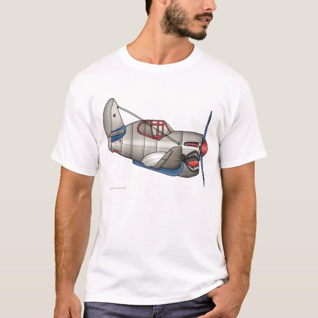 Airplane WW2 Fighter Plane Apparel T-Shirt (Front)