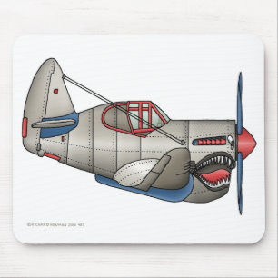 Airplane WW2 Fighter Plane Mouse Pad
