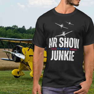 Airplane WWII Military Aviation Airshow Junkie T-Shirt