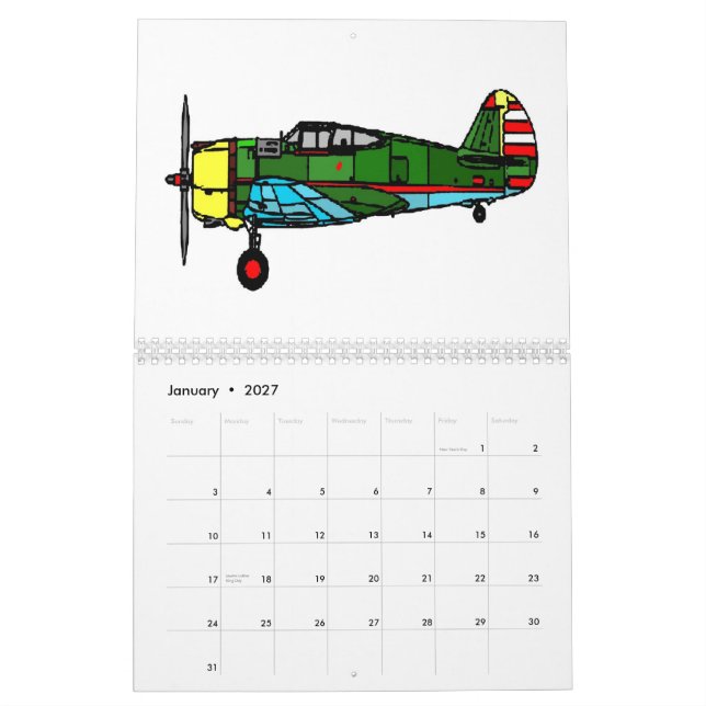 airplanes, 2011 calendar (Jan 2027)