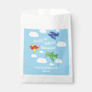 Airplanes and Jets Cute 1st Birthday Party Favour Bag