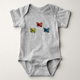 Airplanes, baby, one-piece, biplane baby bodysuit