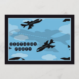 Airplanes Birthday Party Invitation
