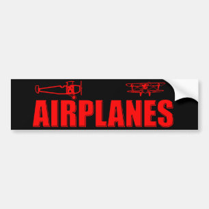 airplanes bumper sticker