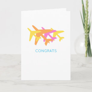 Airplanes CONGRATS Aviation RETIREMENT Travel  Card