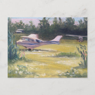 Airplanes Gather Here Postcard
