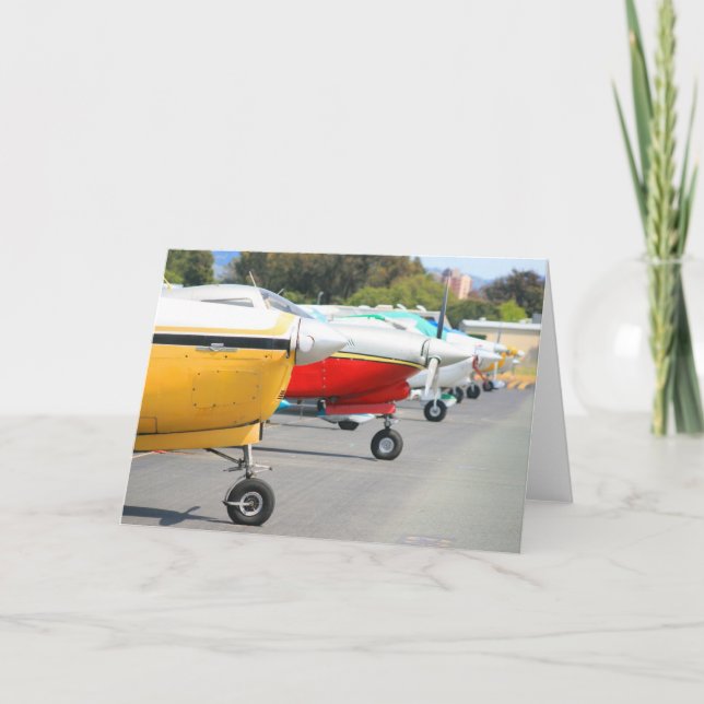 Airplanes greeting card (Front)