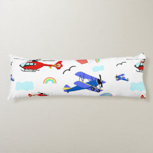 Airplanes, Helicopters, & Balloons Body Pillow