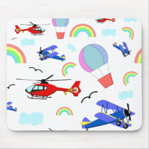Airplanes, Helicopters, & Balloons Mouse Pad