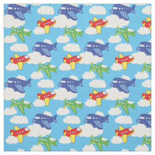 Airplanes Jets Cute Kids Baby Nursery Fabric