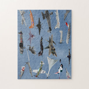 AIRPLANES ON A CAROLINA BLUE SKY JIGSAW PUZZLE