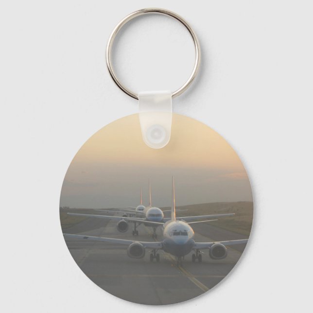 Airplanes on a Runway Keychain (Front)
