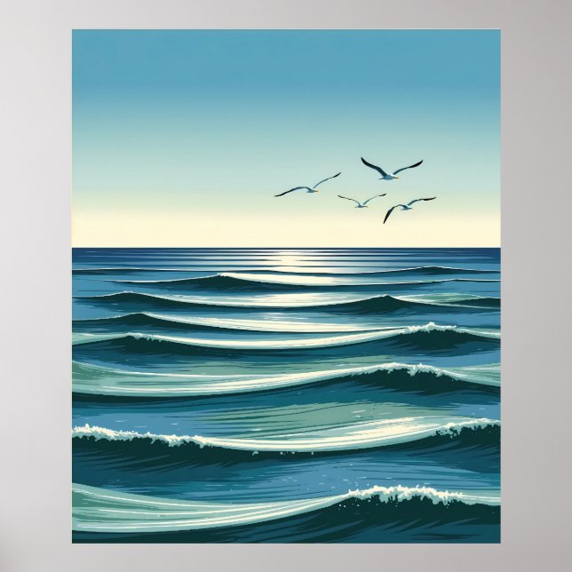 Airplanes over the Gulf Poster (Front)