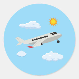Airplanes Party Collection! Classic Round Sticker