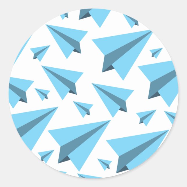 Airplanes Party Collection! Classic Round Sticker (Front)