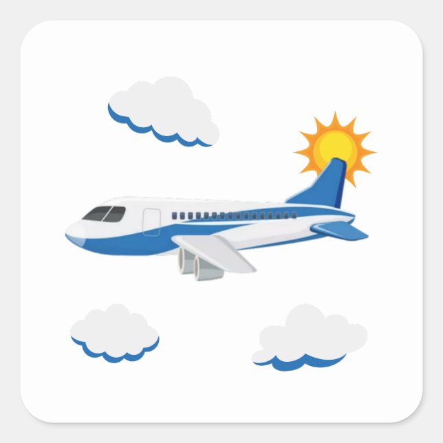 Airplanes Party Collection! Square Sticker (Front)