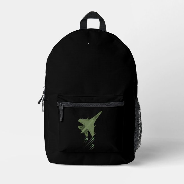 airplanes printed backpack (Front)