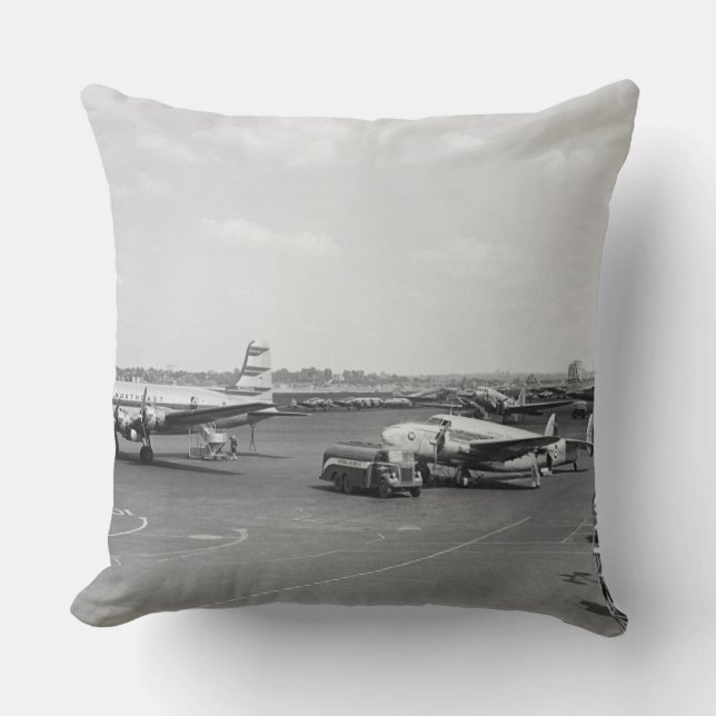 Airplanes Throw Pillow (Front)