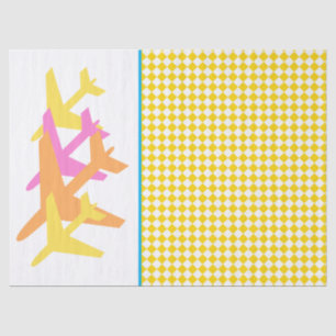 Airplanes Travel Pilot Flight Attendant Fun Tissue Paper