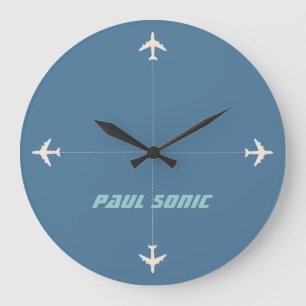 airplanes with name large clock