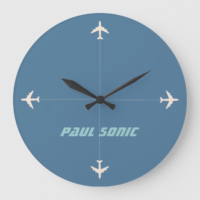 airplanes with name large clock (Front)