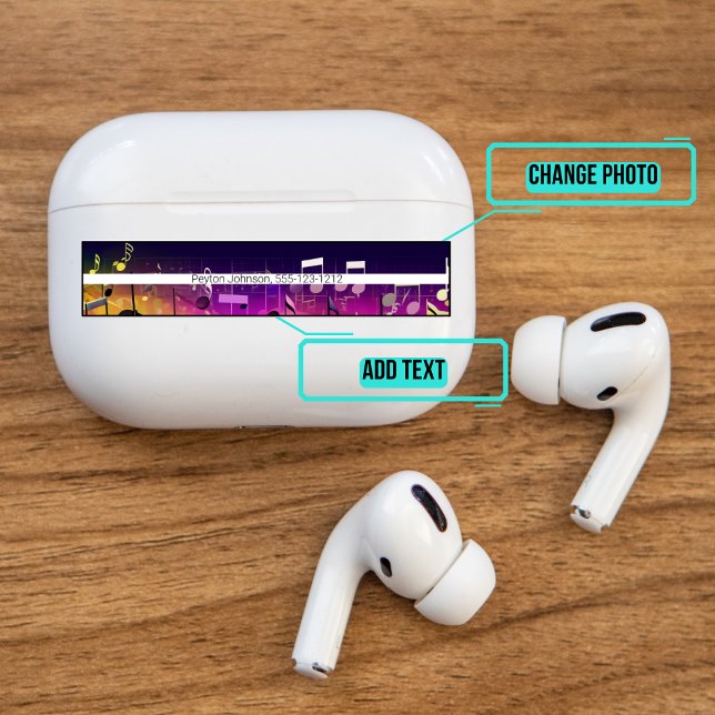 Airpods Pro Case Decorative Skin - Musical Notes (Please enjoy our Airpods stickers)