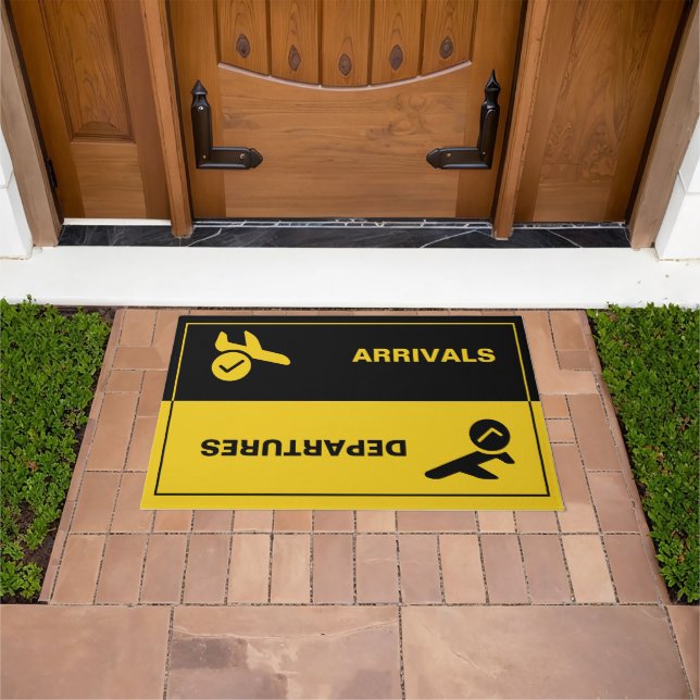 Airport Arrivals Departures Doormat (Outdoor)
